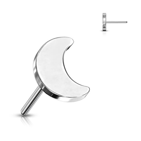 Implant Grade Titanium Threadless Push In Crescent Moon Top ( High Polish)