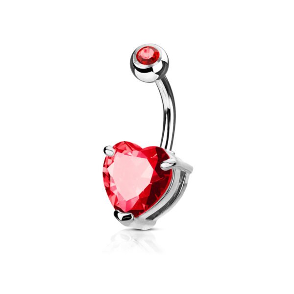 Double Gemmed Solitaire Heart CZ Prong Set